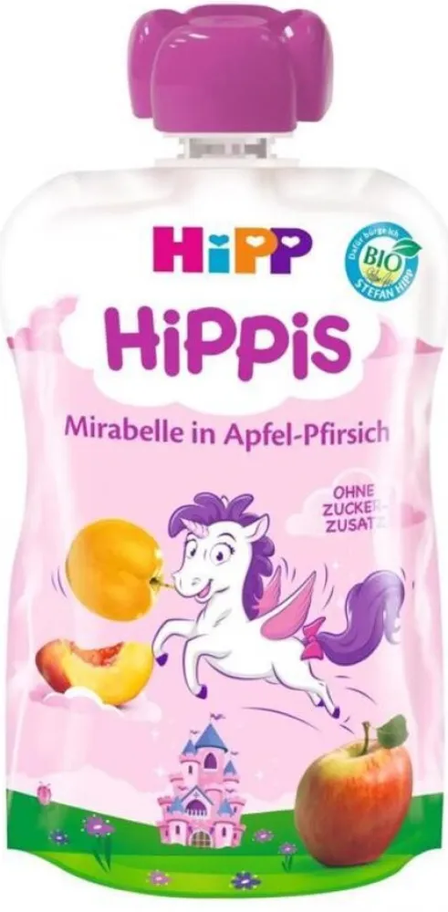 HiPP Hippis jablko-broskev-mirabelka BIO 1r 100g