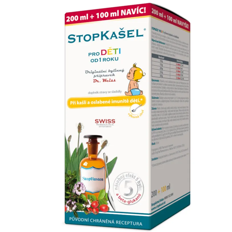 STOPKAŠEL Dr.Weiss PRO DĚTI 200+100ml NAVÍC