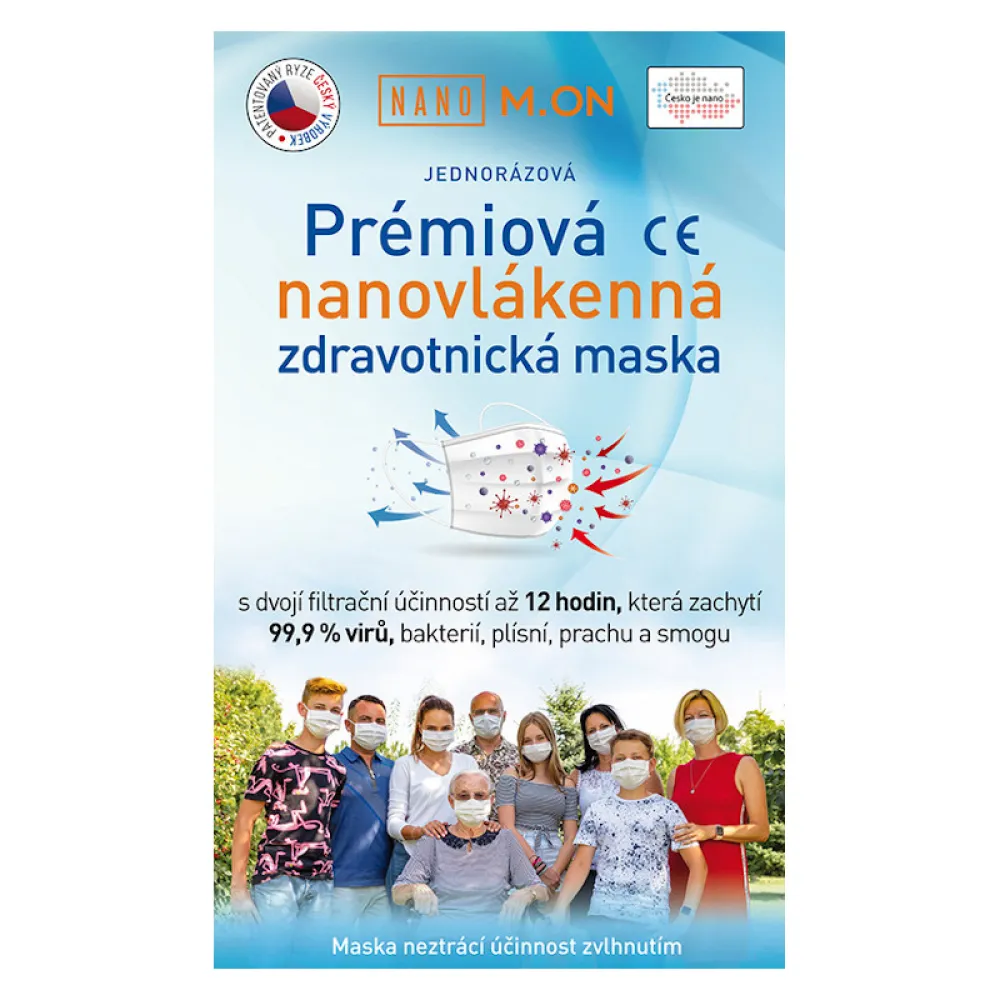 NANO M.ON nanovlákenná maska prémiová 10ks