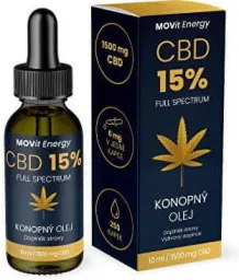 MOVit CBD 15% Full Spectrum konopný olej 10ml