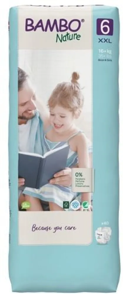 Bambo Nature 6 děts.plenkové kalhotky 16+ kg 40ks