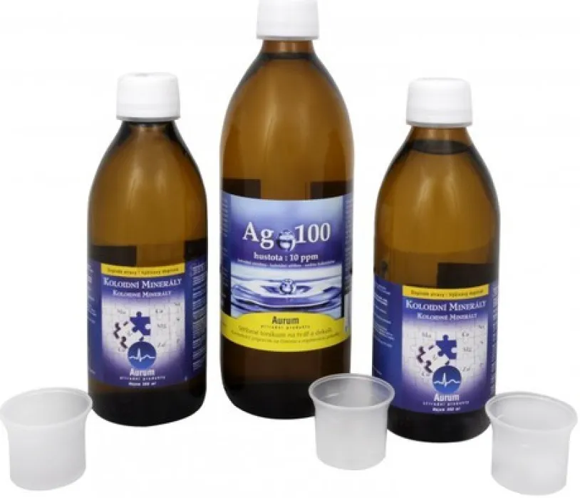 Koloidní minerály 2x300ml + Ag100 10ppm 500ml