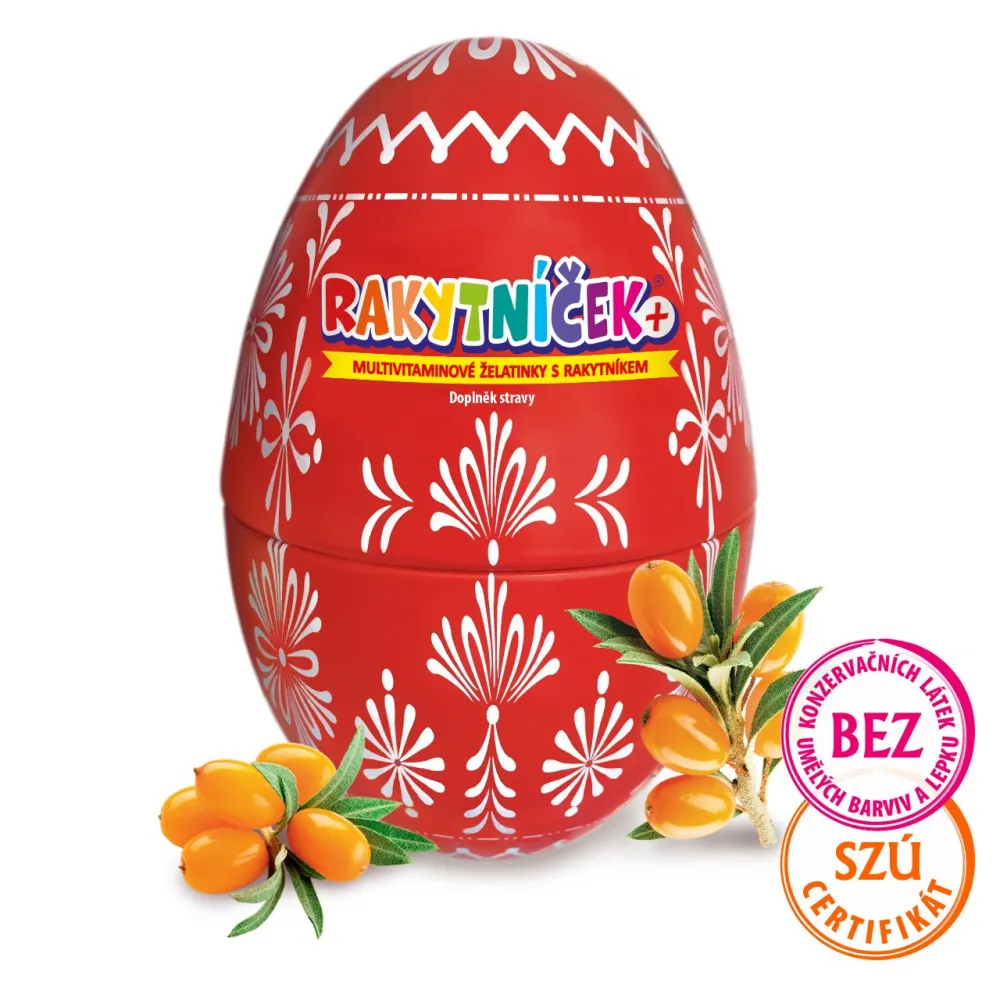 RAKYTNÍČEK+ želatinky 50ks červené vejce 2020