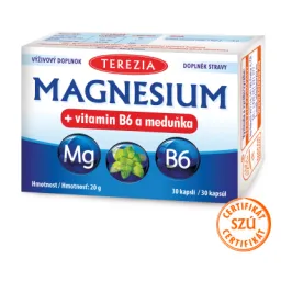 TEREZIA MAGNESIUM + vitamin B6 a meduňka 120 + 30 kapslí