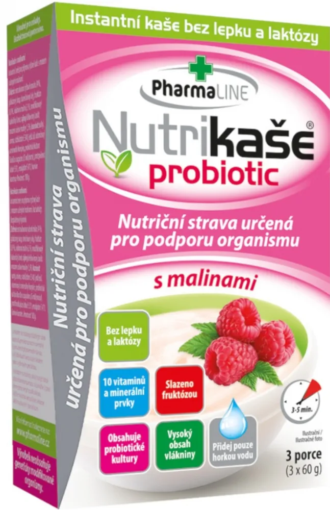 Nutrikaše probiotic s malinami 3x60g
