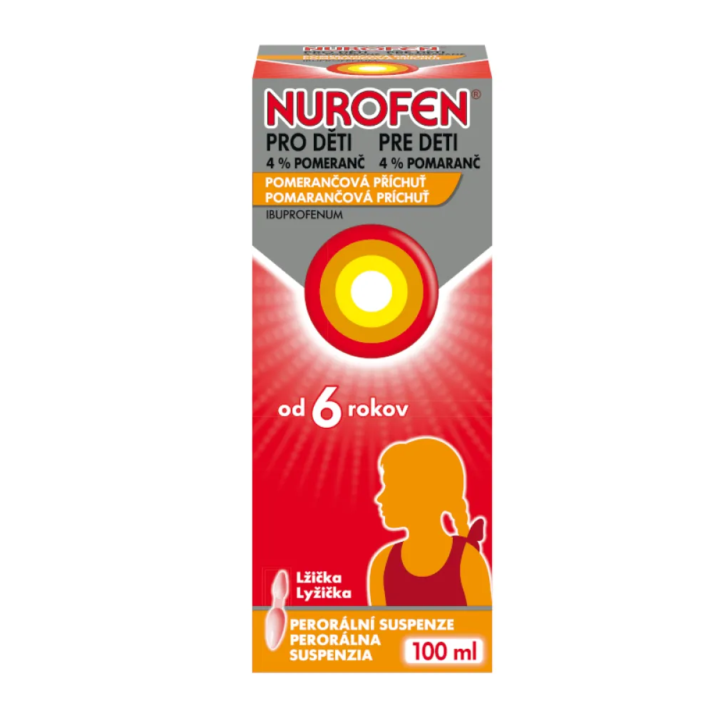 Nurofen pro děti 4% Pomeranč 40mg/ml por.sus.100ml