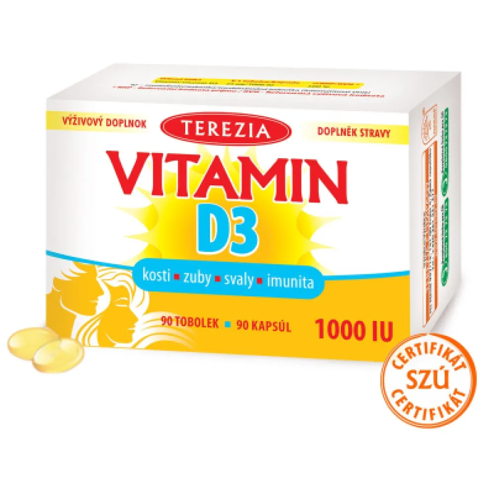 TEREZIA Vitamin D3 1000 IU 90 tobolek