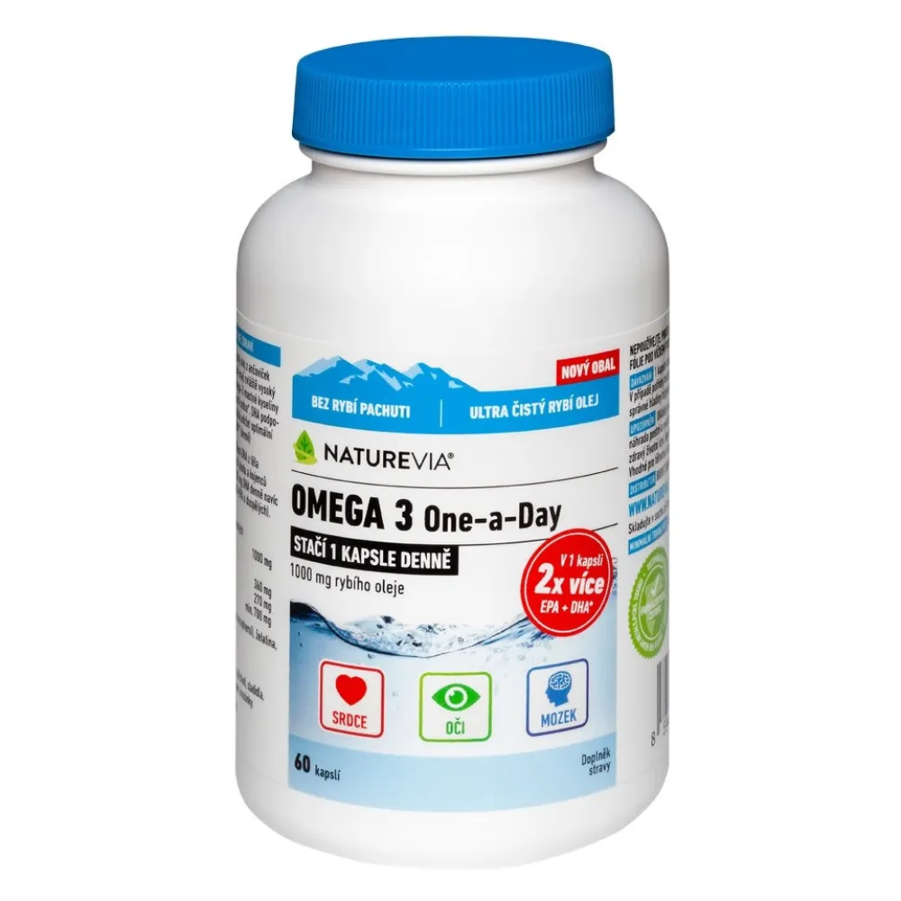 Swiss NatureVia Omega 3 one-a-day, 60 kapslí