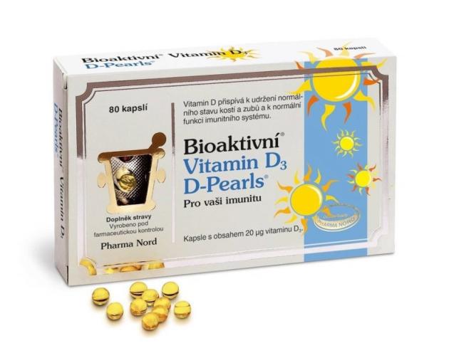 Bioaktivní Vitamin D3 D Pearls cps.80