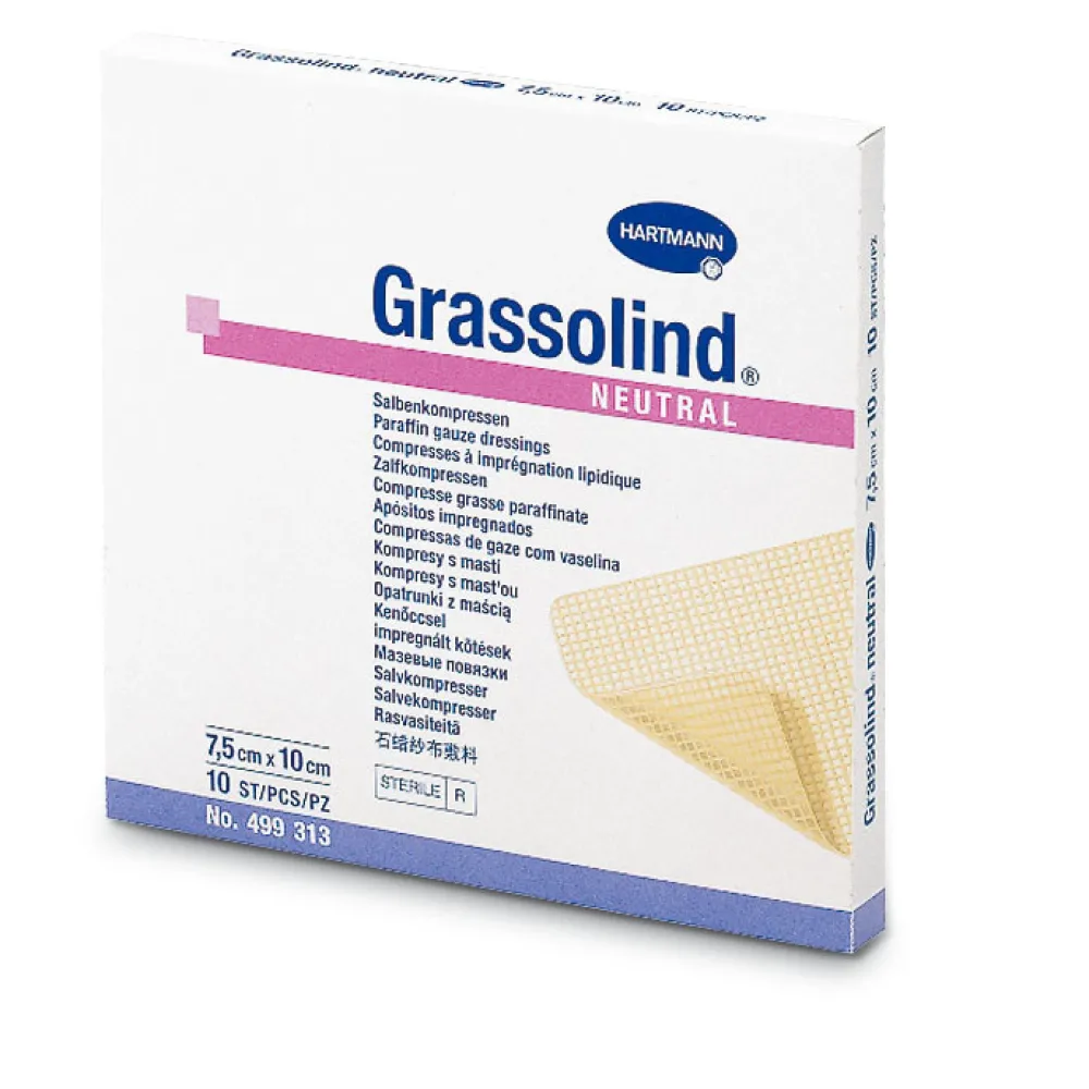 Kompres Grassolind Neutral ster.7.5x10cm 50ks