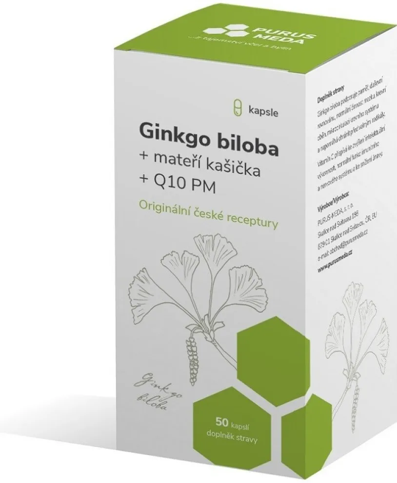 Ginkgo biloba+mateří kašička+Q10 PM cps.50