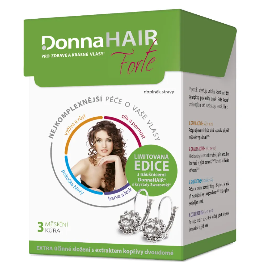 DonnaHAIR FORTE 3měs.kúra tob90 + náuš.Swar.Elem.