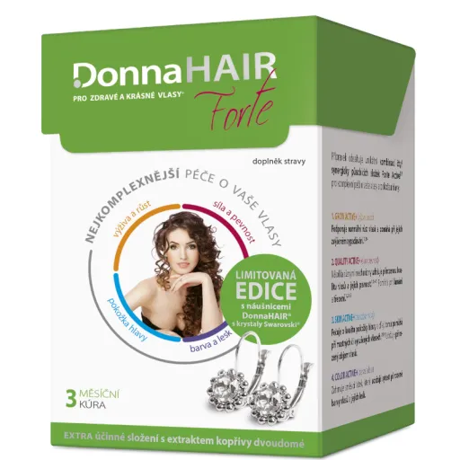 DonnaHAIR FORTE 3měs.kúra tob90 + náuš.Swar.Elem.