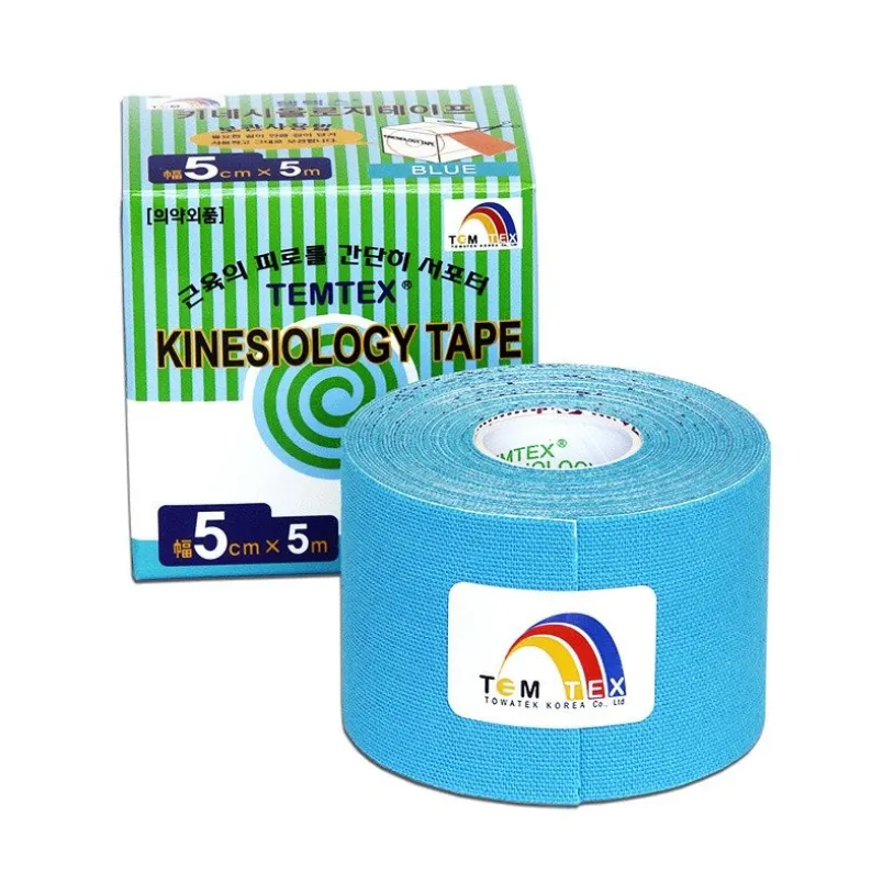 TEMTEX kinesio tejpovací páska modrá 5cmx5m