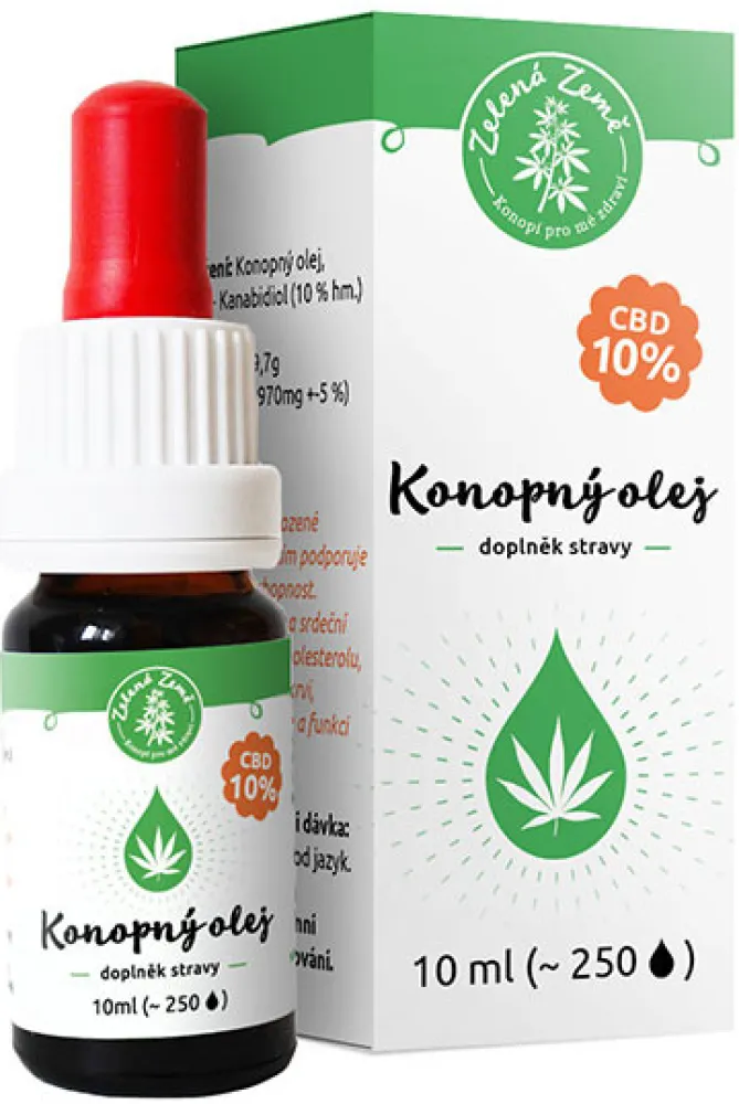 Zelená Země CBD konopný olej 10% 10ml