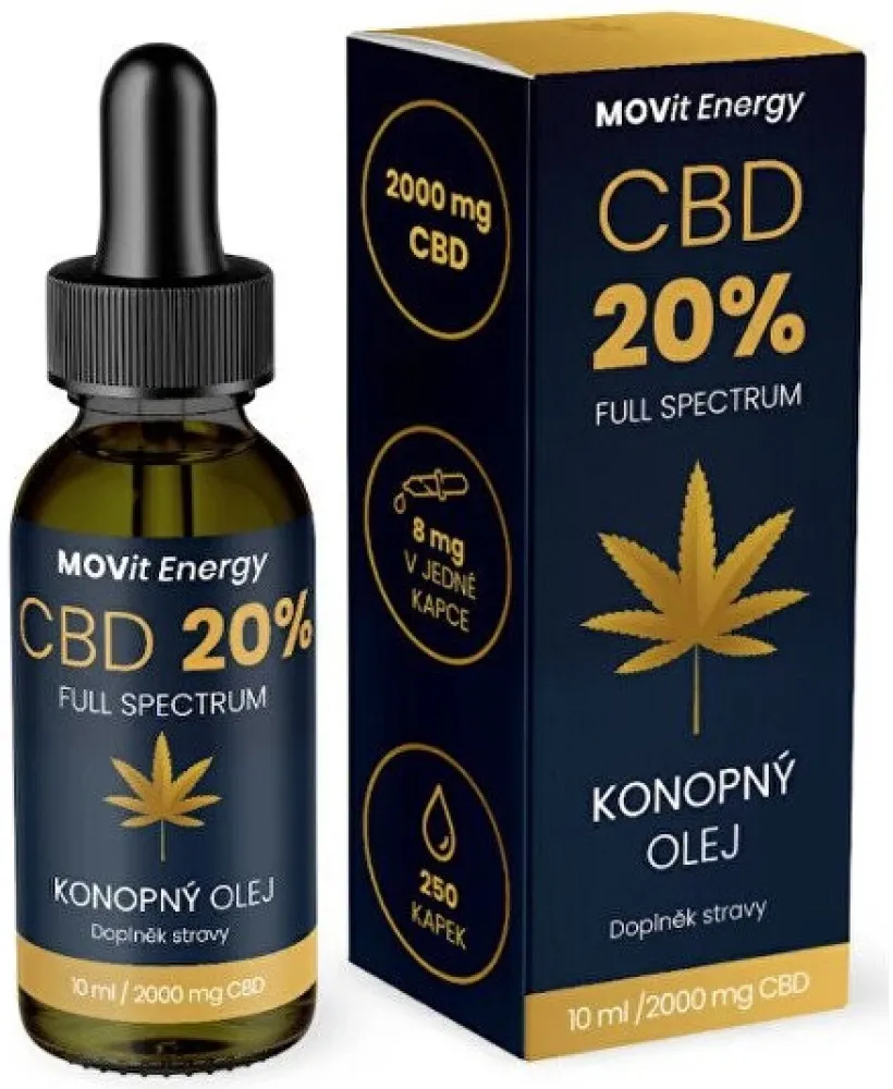 MOVit CBD 20% Full Spectrum konopný olej 10ml