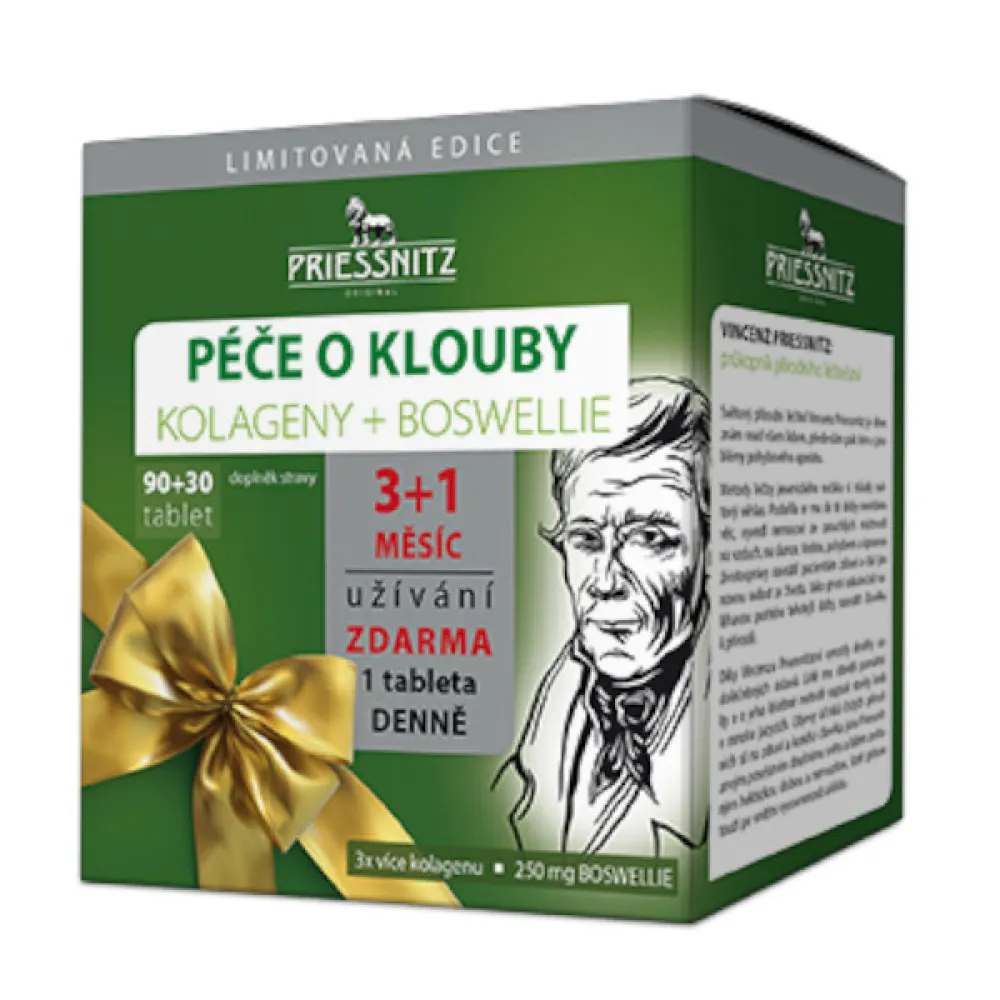 Priessnitz Kolag+Boswellie péče o klouby tbl.90+30