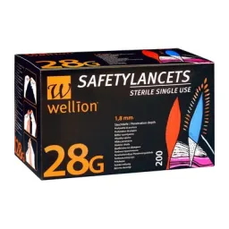 Wellion Safety Lancets jehly jednorázové 28G 200ks