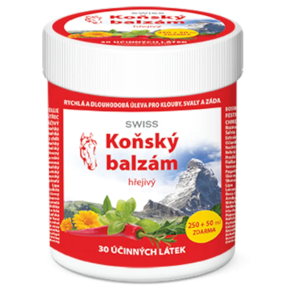 Koňský balzám SWISS hřejivý 250 + 50 ml