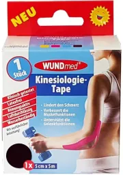 WUNDmed kinezio.tejp.páska černá 5cmx5m 1ks