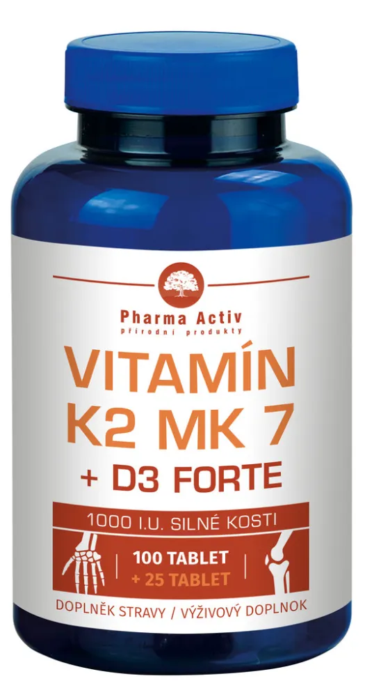 Vitamín K2 MK 7 + D3 Forte tbl.125 + Fitness nár.