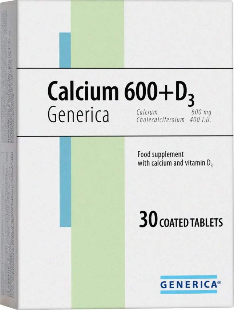 Calcium 600+D3 tbl.30 Generica