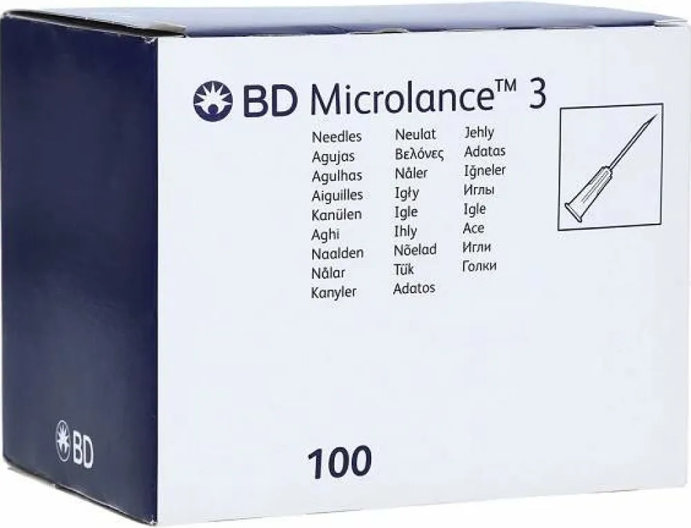 BD Microlance Inj. jehla 23G 0.60x25 modrá 100ks