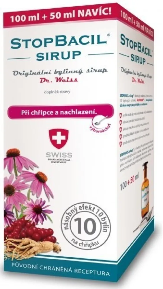STOPBACIL Medical sirup Dr. Weiss 100+50ml NAVÍC