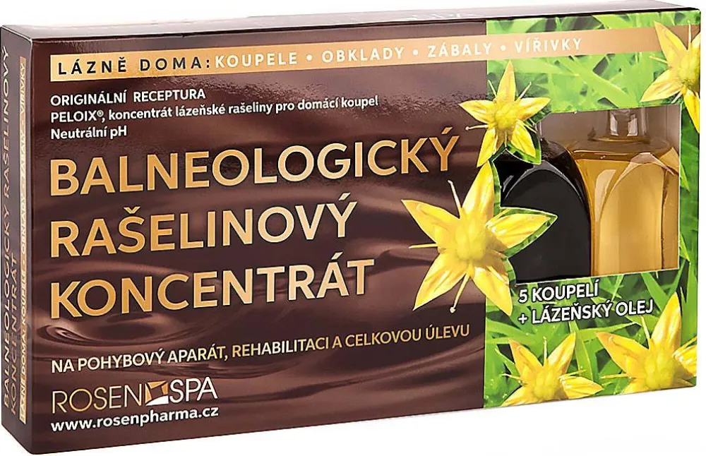 RosenSPA rašelinové koupele 5x50ml+olej 50ml