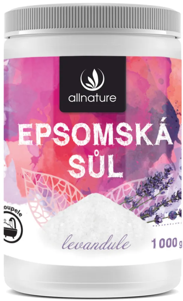 Allnature Epsomská sůl Levandule 1000g