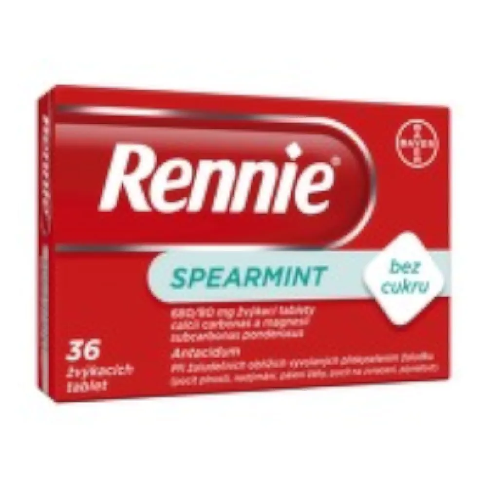 Rennie Spearmint bez cukru 680mg/80mg tbl.mnd.36