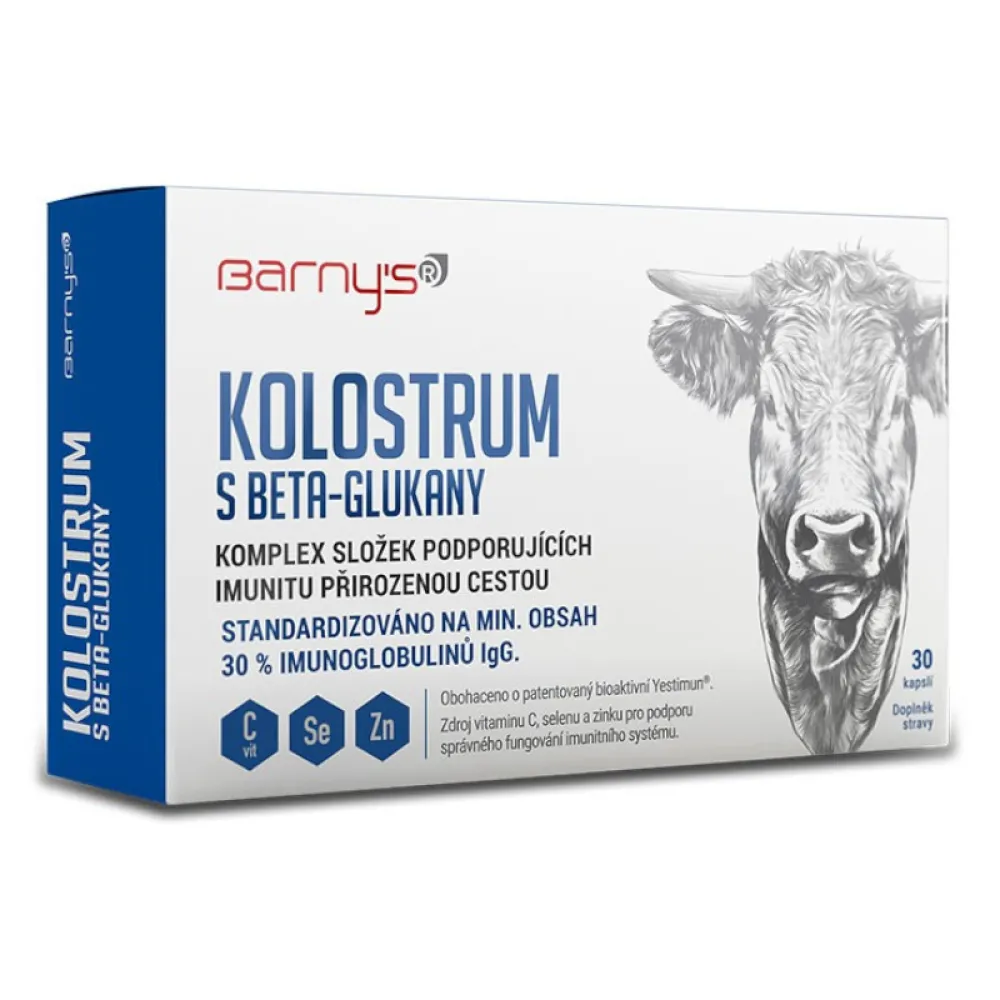 Barnys Kolostrum s beta-glukany, 30 kapslí