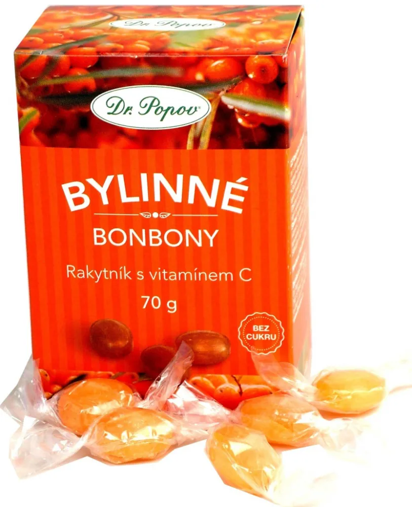 Dr.Popov Bonbony Rakytník s vitamínem C 70g