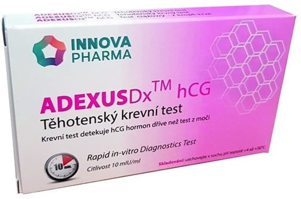 Těhotenský test ADEXUSDx hCG-krevní test