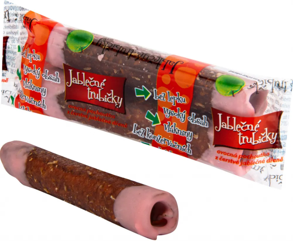 Jablečné trubičky s jogurtovou polevou 24g
