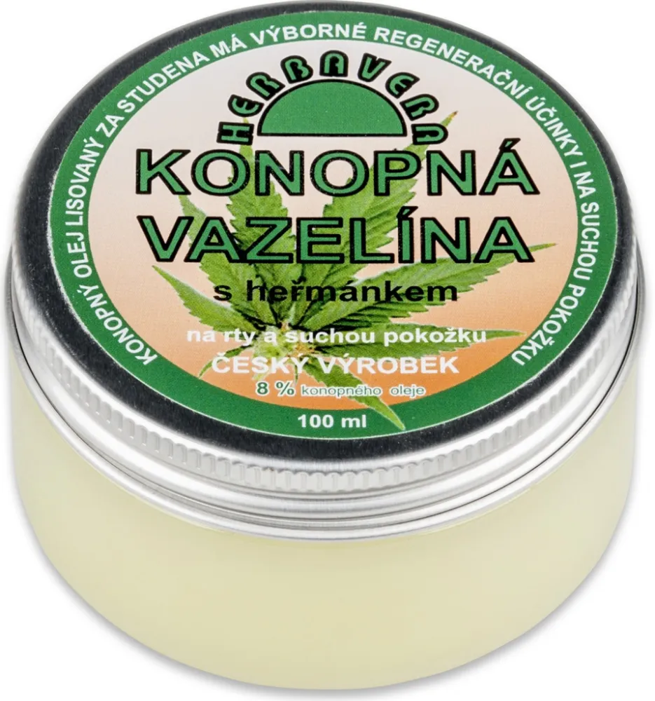 Konopná vazelína 8% s heřmánkem HERBAVERA 100ml