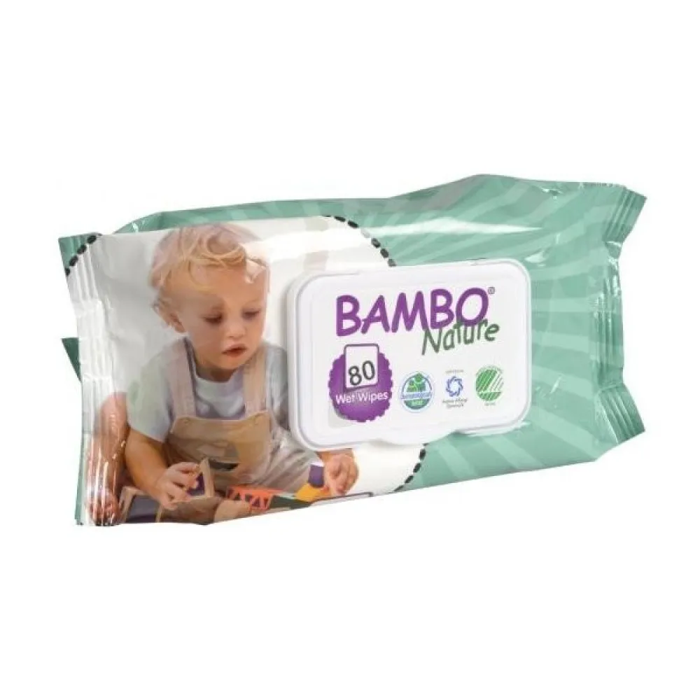 Bambo Nature vlhčené ubrousky 80ks