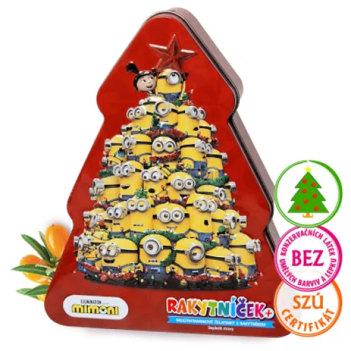 TEREZIA RAKYTNÍČEK+ želatinky - Vánoční stromeček Mimoni 50 ks