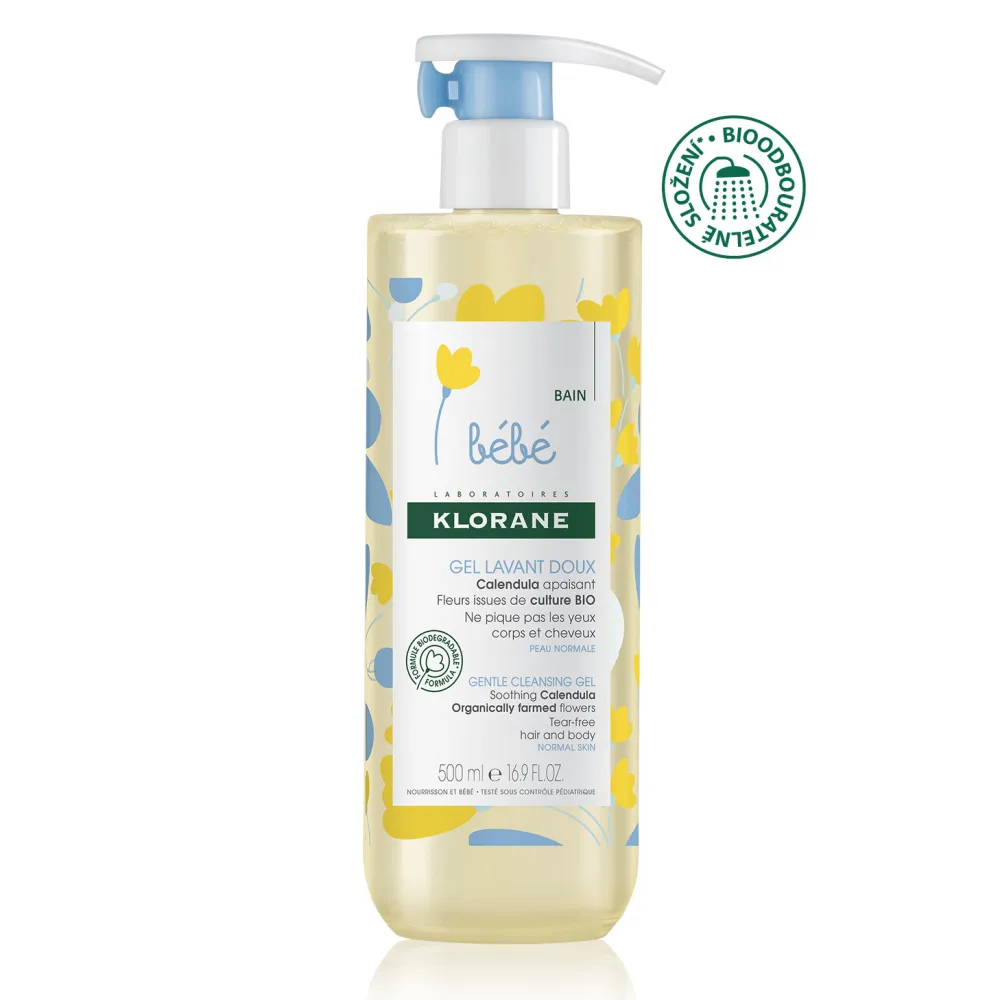 KLORANE BEBE Jemný mycí gel s měsíčkem 500ml