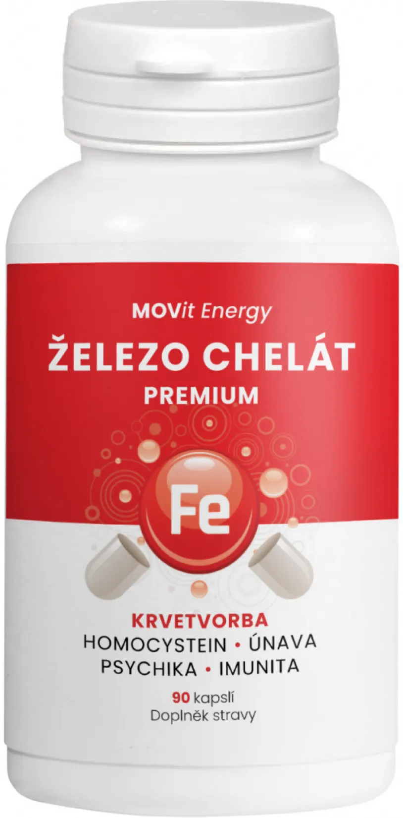 MOVit Železo Chelát Premium cps.90