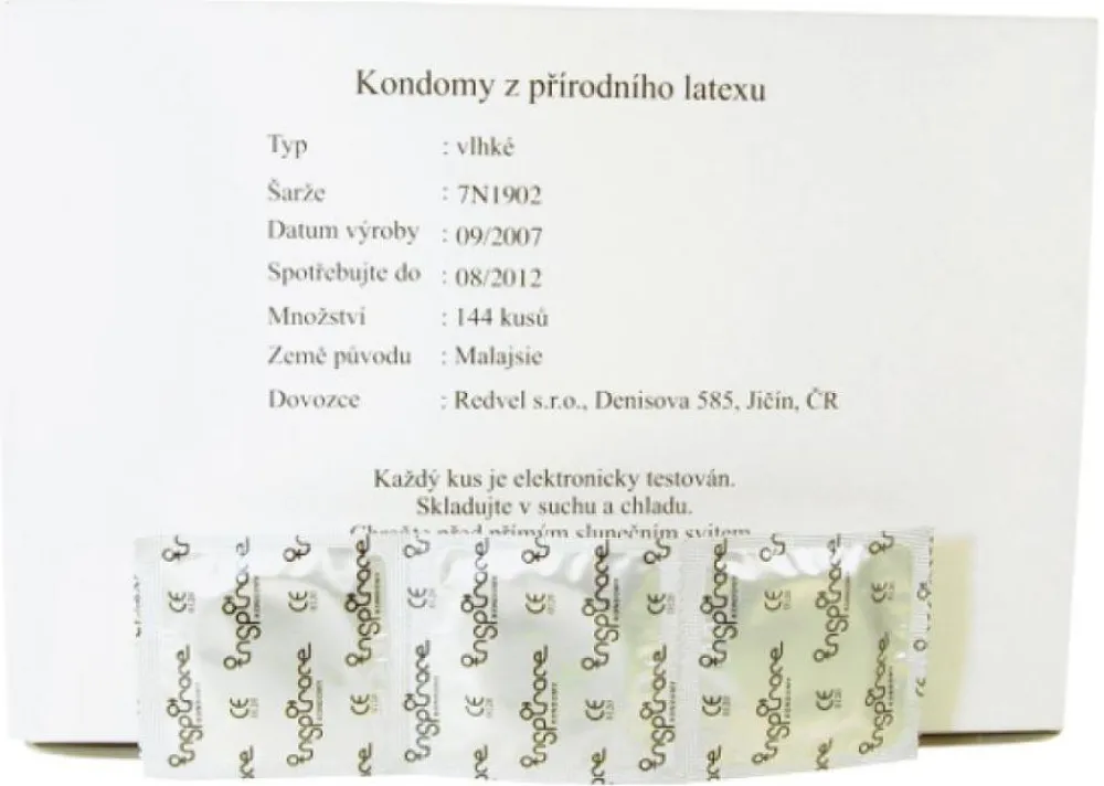 Kondomy INSPIRACE vlhké ve fólii volně bal.144ks
