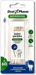 DestPharm zubní párátka s mezizub.kartáčkem 60ks