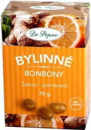 Dr.Popov Bonbony Zázvor-pomeranč 70g