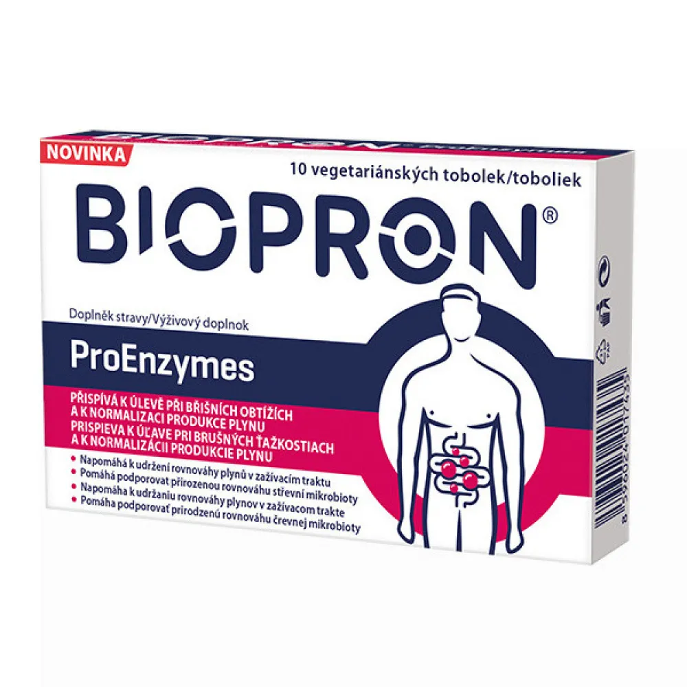 Biopron ProEnzymes probiotika a prebiotika tob.10