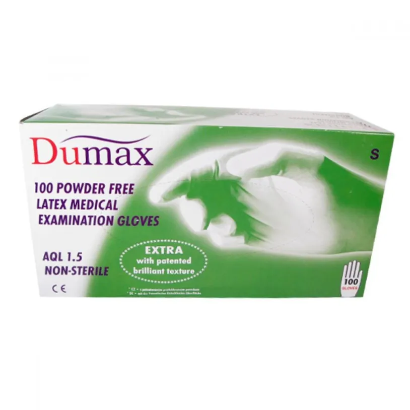 DUMAX vyšetř.latex.nester.pudr.rukavice M 100ks