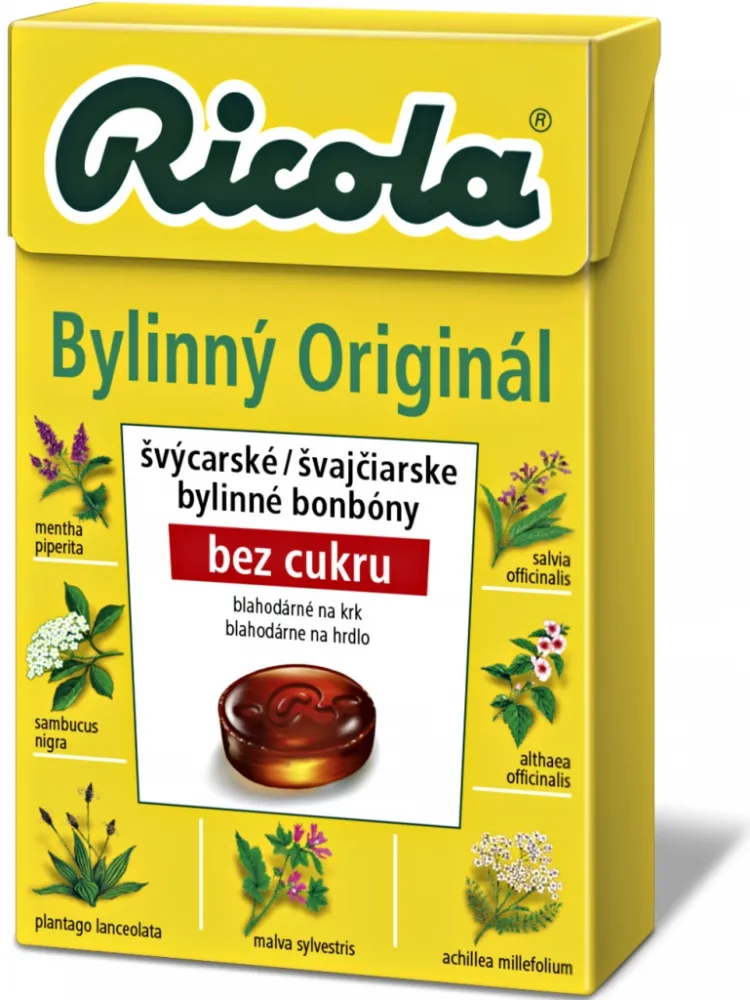 RICOLA Bylinný Originál bez cukru 40g