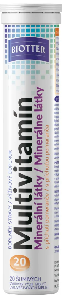 Biotter Multivitamin minerální látky šum.tbl.20