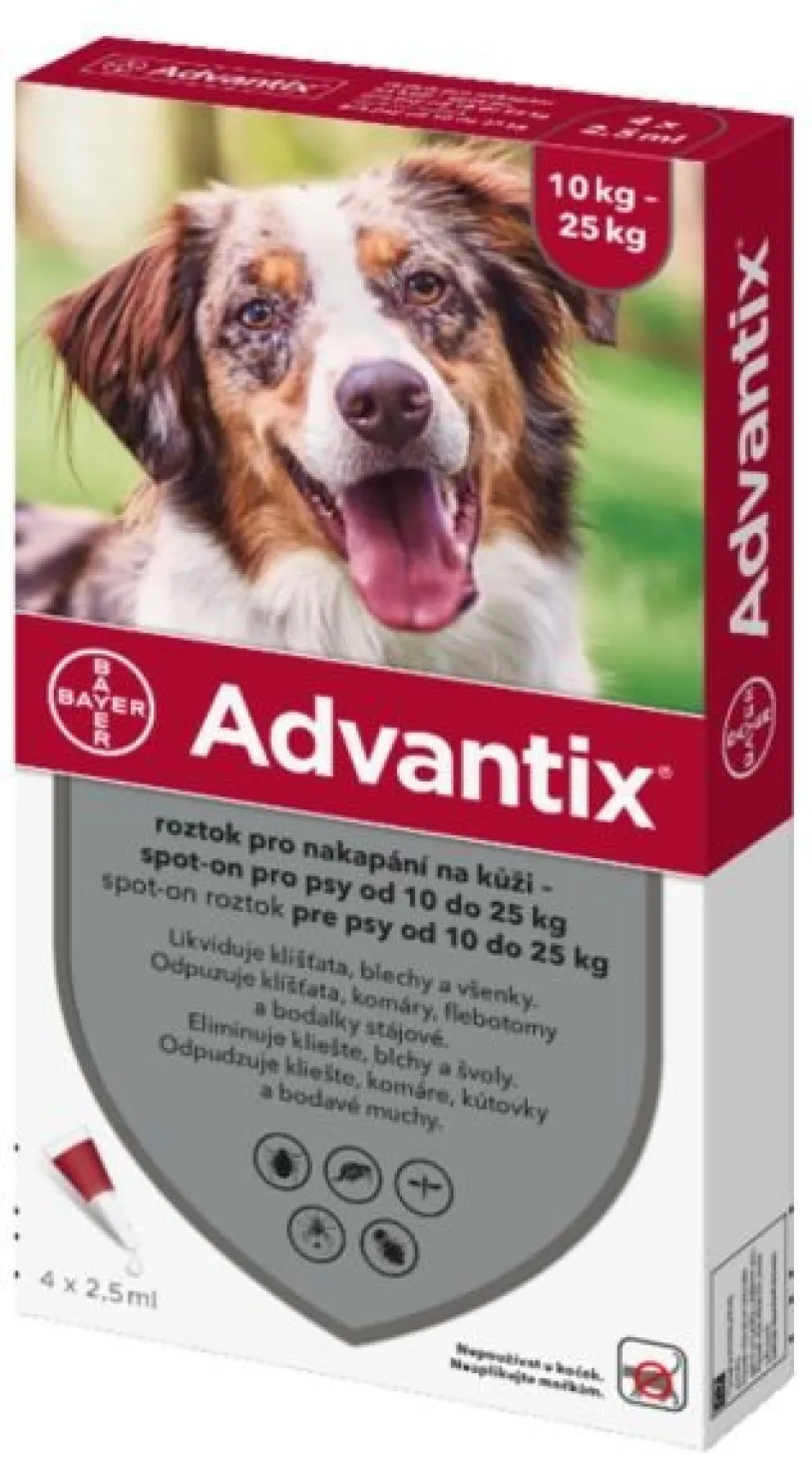 Advantix pro psy 10-25kg spot-on 4x2.5ml
