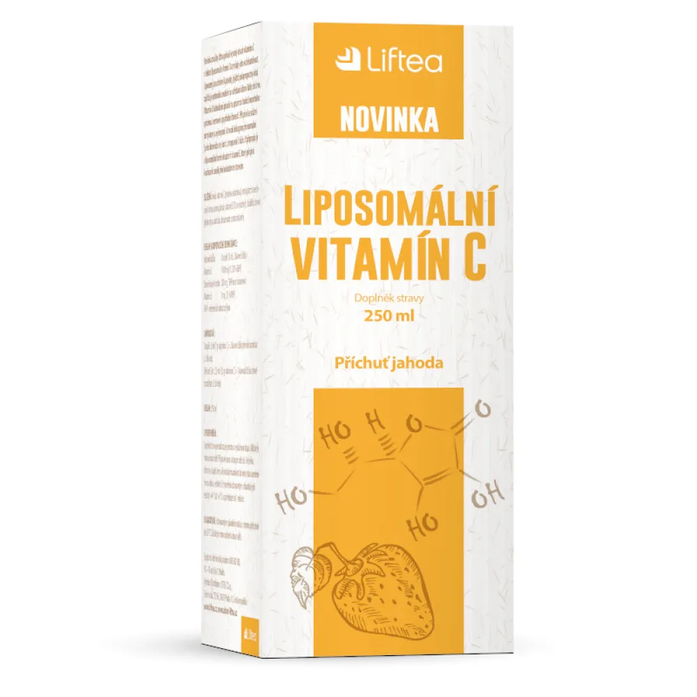 LIFTEA Liposomální vitamín C příchuť jahoda 250ml