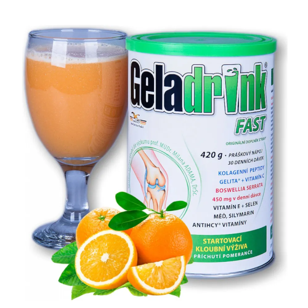Geladrink Fast! práškový nápoj pomeranč 420g